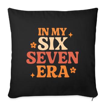 Dans mon mème d’humour italien de la pourriture cervementale de l’ère 67 des Six Sept - Housse de coussin décorative 45 x 45 cm - noir - Devant
