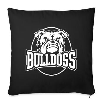 Bulldog Crest Bold Monochrome - Housse de coussin décorative 45 x 45 cm - noir - Devant