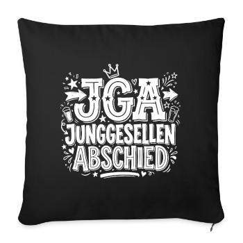 JGA Junggesellenabschied - Sofakissenbezug 45 x 45 cm - Schwarz - Vorne