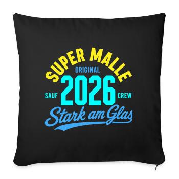 Malle 2026 Strong on the Glass Sauf Crew Original - Housse de coussin décorative 45 x 45 cm - noir - Devant