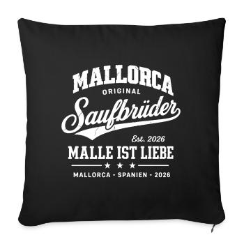 MALLE 2026 Les frères de l’alcool sont de retour sur le Malle 26 - Housse de coussin décorative 45 x 45 cm - noir - Devant
