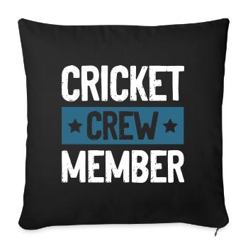 Équipe de cricket - Housse de coussin décorative 45 x 45 cm - noir - Devant