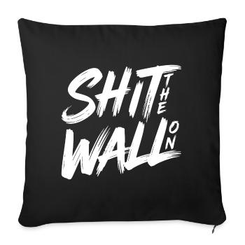 Arrête le mur - Housse de coussin décorative 45 x 45 cm - noir - Devant