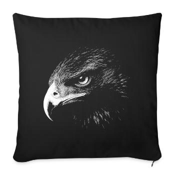 Aigle royal - Housse de coussin décorative 45 x 45 cm - noir - Devant