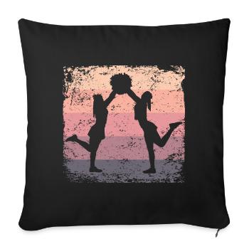 Cheerleader Cheer Mom Cheerleading - Sofa pillowcase 17,3'' x 17,3'' (45 x 45 cm) - black - Front