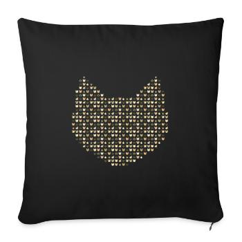 A cat made of cats - Sofa pillowcase 17,3'' x 17,3'' (45 x 45 cm) - black - Front