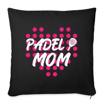 Padel_Mom - Sofa pillowcase 17,3'' x 17,3'' (45 x 45 cm) - black - Front