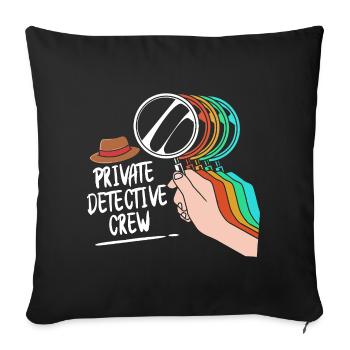 Détective - Housse de coussin décorative 45 x 45 cm - noir - Devant