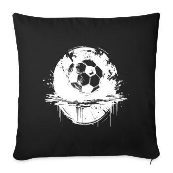 Football - Housse de coussin décorative 45 x 45 cm - noir - Devant