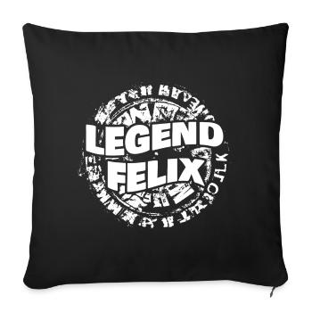 Felix - Housse de coussin décorative 45 x 45 cm - noir - Devant
