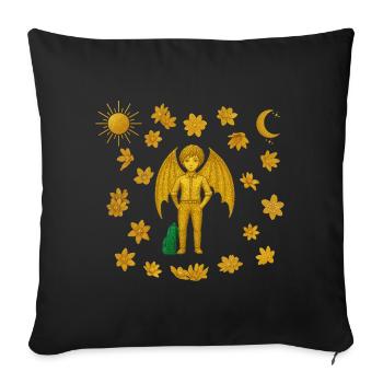 Little Vampire Demon Summer Edition Sun and Moon - Sofa pillowcase 17,3'' x 17,3'' (45 x 45 cm) - black - Front