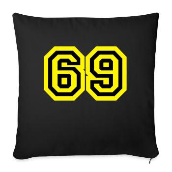 69 Sex - Sofakissenbezug 45 x 45 cm - Schwarz - Vorne