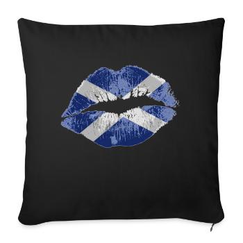Kiss (Schottland / Ecosse) - Housse de coussin décorative 45 x 45 cm - noir - Devant
