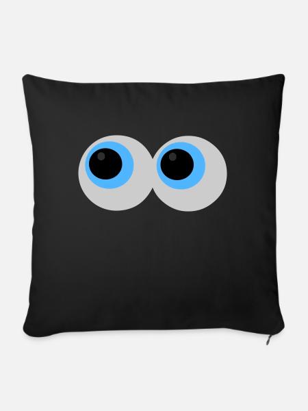 Augen zu - Sofakissenbezug 45 x 45 cm - Schwarz