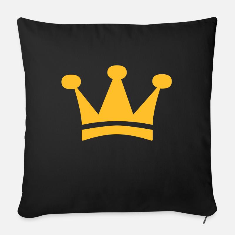 crown - Sofa pillowcase 17,3'' x 17,3'' (45 x 45 cm) - black