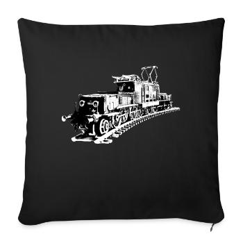 Locomotive (crocodile) - Housse de coussin décorative 45 x 45 cm - noir - Devant