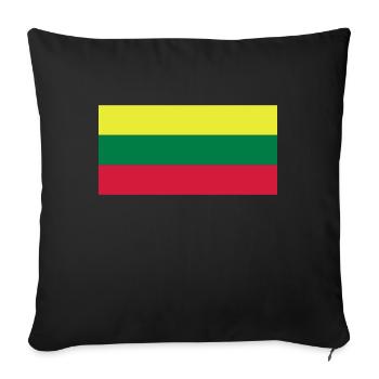 Lithuania - Sofa pillowcase 17,3'' x 17,3'' (45 x 45 cm) - black - Front