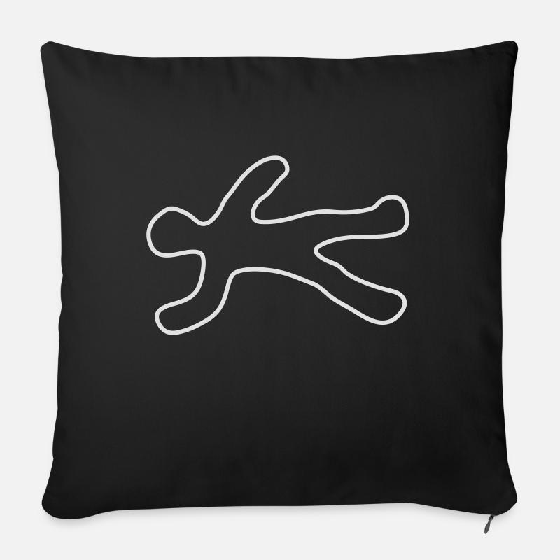 leiche_1 - Housse de coussin décorative 45 x 45 cm - noir