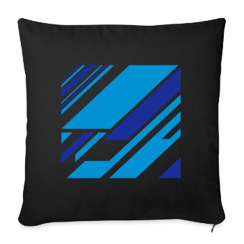 Style 82 (Geometric / STRIPES AGAIN) 04 - Sofakissenbezug 45 x 45 cm - Schwarz - Vorne