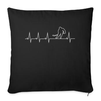 I love ice hockey - Sofa pillowcase 17,3'' x 17,3'' (45 x 45 cm) - black - Front