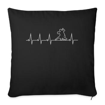I love Tango dance - Sofa pillowcase 17,3'' x 17,3'' (45 x 45 cm) - black - Front