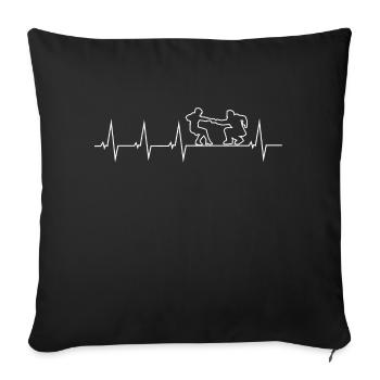 I love Boogie Woogie - Sofa pillowcase 17,3'' x 17,3'' (45 x 45 cm) - black - Front