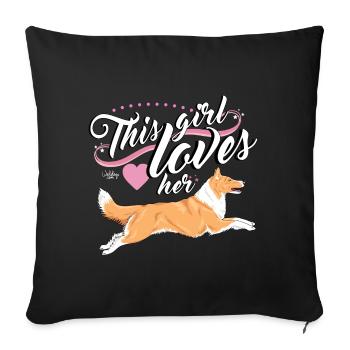pkcolliegirl3 - Sofakissenbezug 45 x 45 cm - Schwarz - Vorne