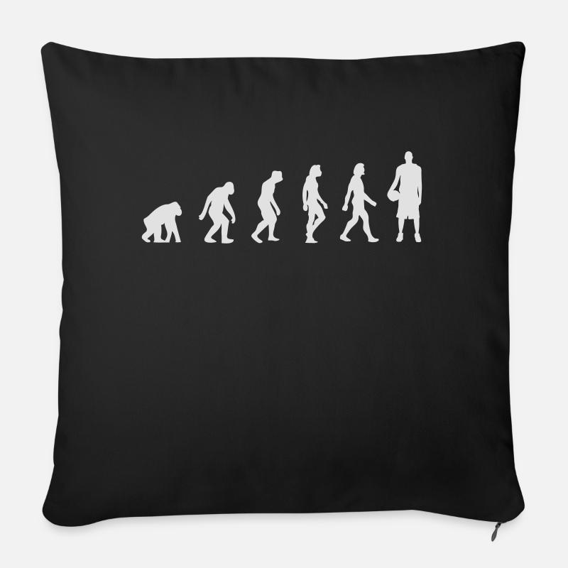 L'évolution du basket-ball - Housse de coussin décorative 45 x 45 cm - noir