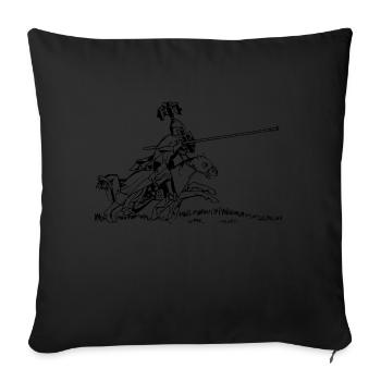Ritter - Sofakissenbezug 45 x 45 cm - Schwarz - Vorne