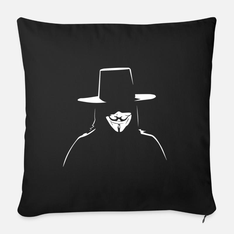 Anonymous - We are legion - Expect us - Sofa pillowcase 17,3'' x 17,3'' (45 x 45 cm) - black