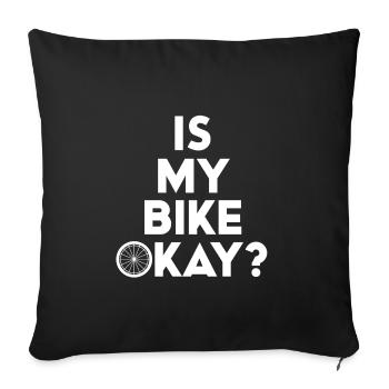 Mon vélo va bien ? - Housse de coussin décorative 45 x 45 cm - noir - Devant