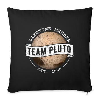 Team Pluto Geschenk - Sofakissenbezug 45 x 45 cm - Schwarz - Vorne