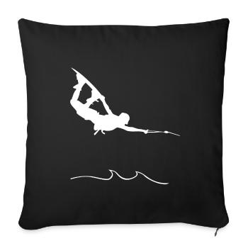 Wakeboard Trick & T-Shirt Gift - Sofa pillowcase 17,3'' x 17,3'' (45 x 45 cm) - black - Front