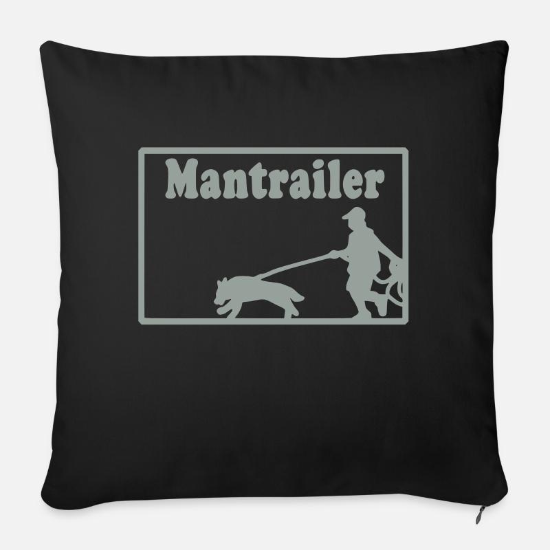 mantrailer_motiv - Sofakissenbezug 45 x 45 cm - Schwarz