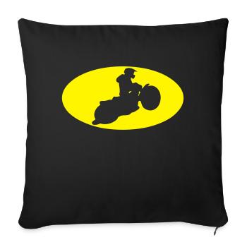 speedway logo bat - Housse de coussin décorative 45 x 45 cm - noir - Devant