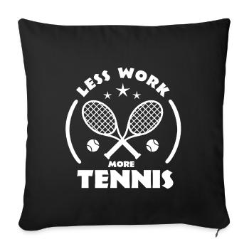 tennis - Sofa pillowcase 17,3'' x 17,3'' (45 x 45 cm) - black - Front