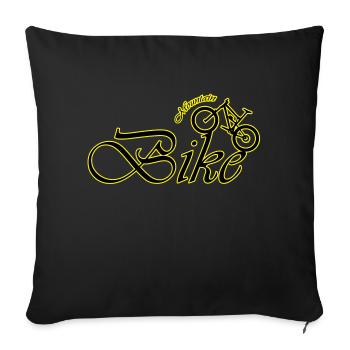 mountain bike - Housse de coussin décorative 45 x 45 cm - noir - Devant