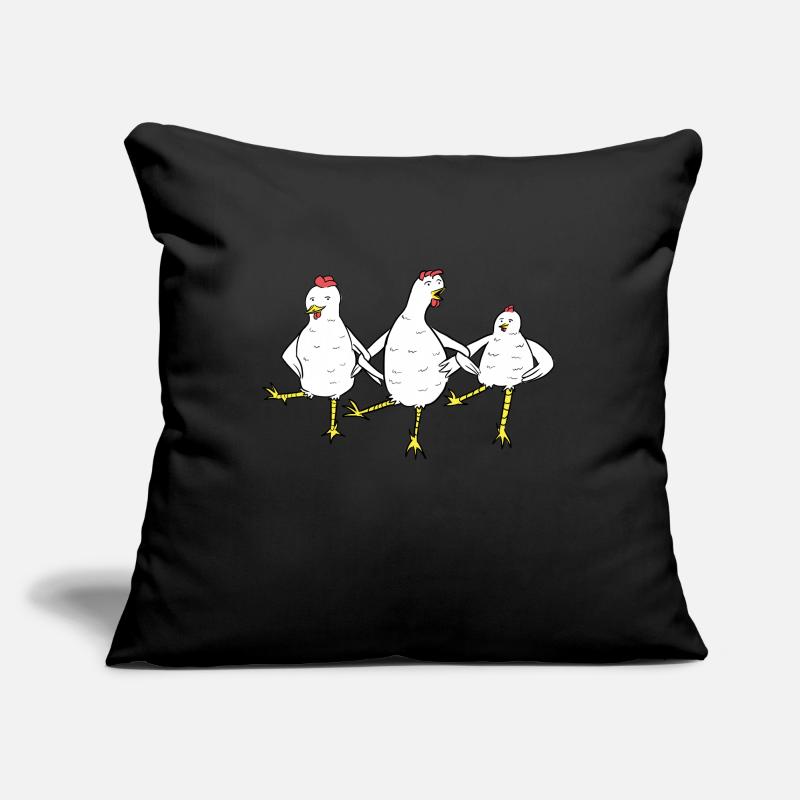 Danse du poulet Housse de coussin décorative 45 x 45 cm