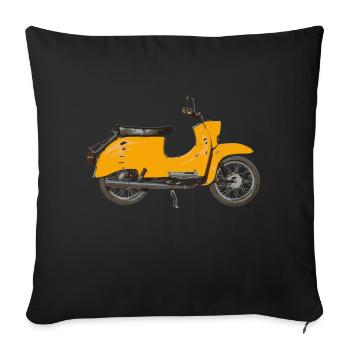 Swallow graphic sahara brown - Sofa pillowcase 17,3'' x 17,3'' (45 x 45 cm) - black - Front
