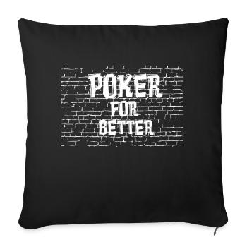 poker - Sofa pillowcase 17,3'' x 17,3'' (45 x 45 cm) - black - Front