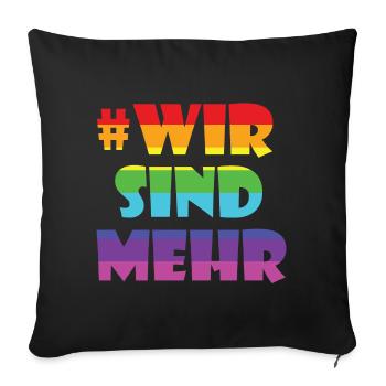 Nous sommes plus - Housse de coussin décorative 45 x 45 cm - noir - Devant