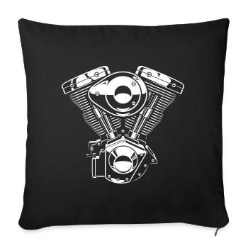 MOTEUR MOTO - Housse de coussin décorative 45 x 45 cm - noir - Devant