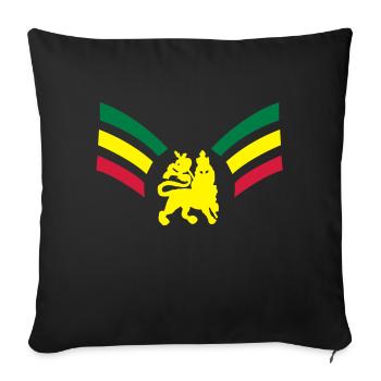 reggae_ambassador_3clr - Sofa pillowcase 17,3'' x 17,3'' (45 x 45 cm) - black - Front