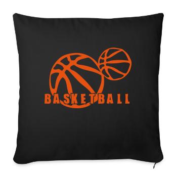 basketball ball sports in 1812 - Sofa pillowcase 17,3'' x 17,3'' (45 x 45 cm) - black - Front