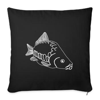 carp - Sofa pillowcase 17,3'' x 17,3'' (45 x 45 cm) - black - Front