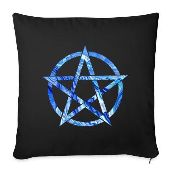 pentagram e 80 - Housse de coussin décorative 45 x 45 cm - noir - Devant