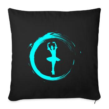 ballerine - Housse de coussin décorative 45 x 45 cm - noir - Devant