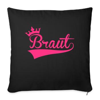 Braut - Sofakissenbezug 45 x 45 cm - Schwarz - Vorne