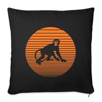 Affe - Sofakissenbezug 45 x 45 cm - Schwarz - Vorne