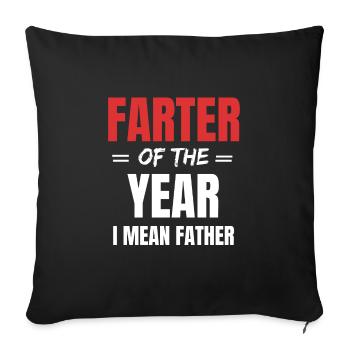 Cadeau drôle pour le papa papa papa humour - Housse de coussin décorative 45 x 45 cm - noir - Devant